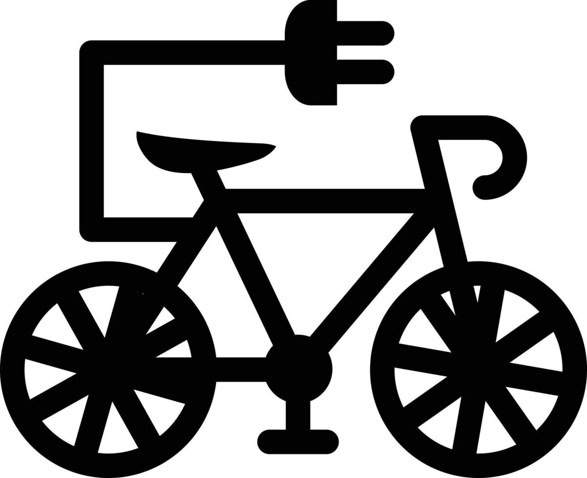 estilo de icono de bicicleta eléctrica vector