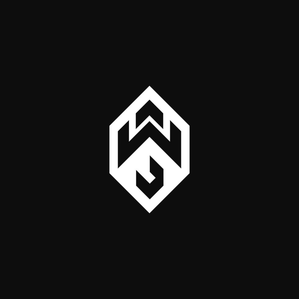 WS monogram logo design vector