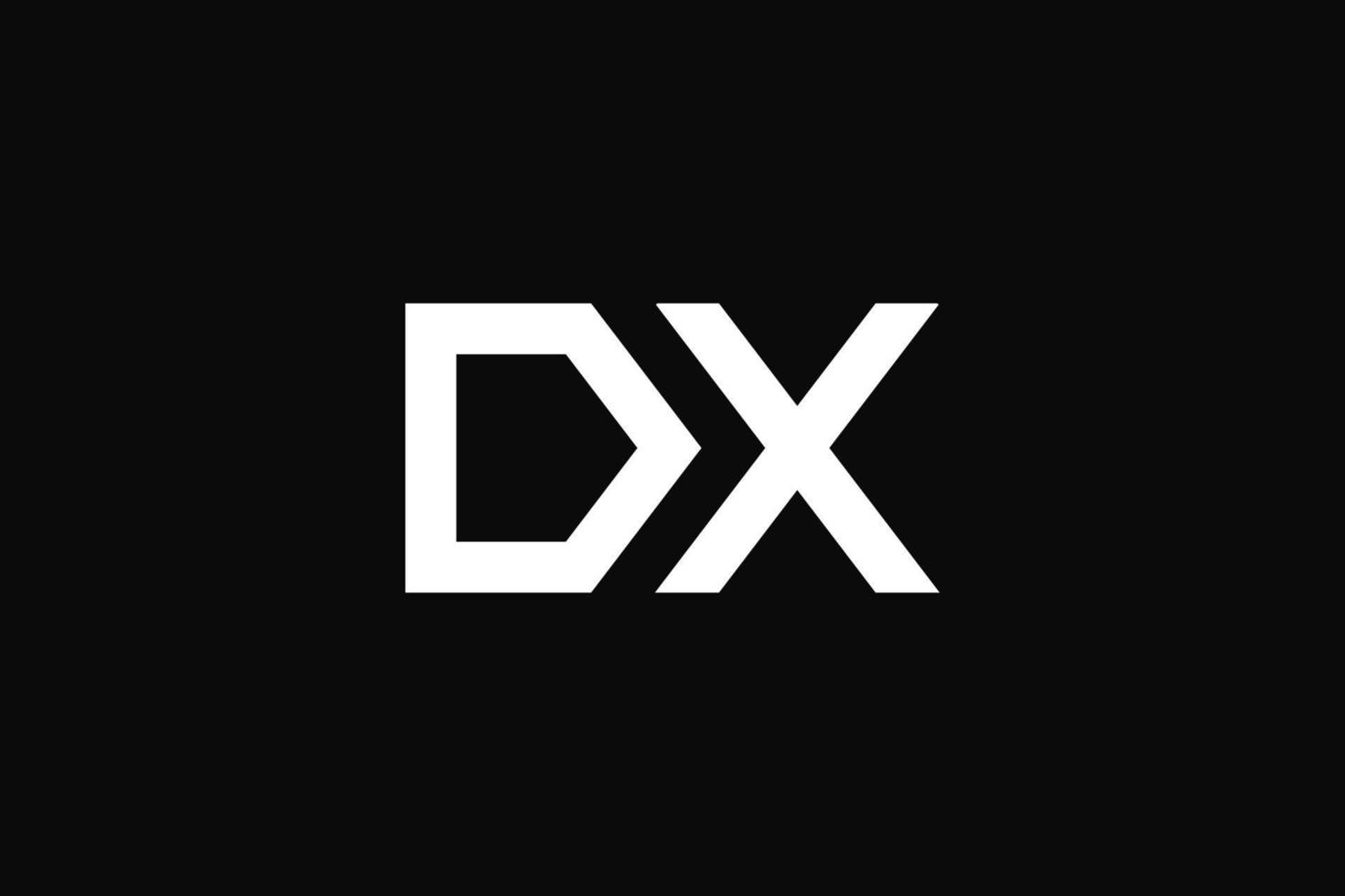 DX monogram logotype design vector