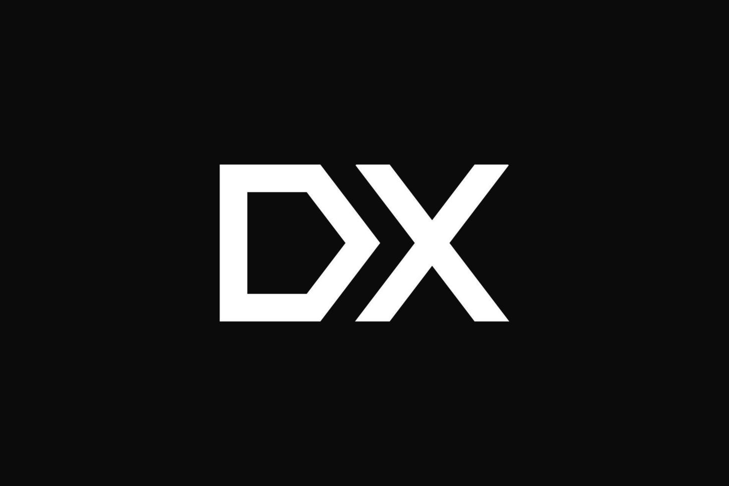 vector de diseño de logotipo de monograma dx