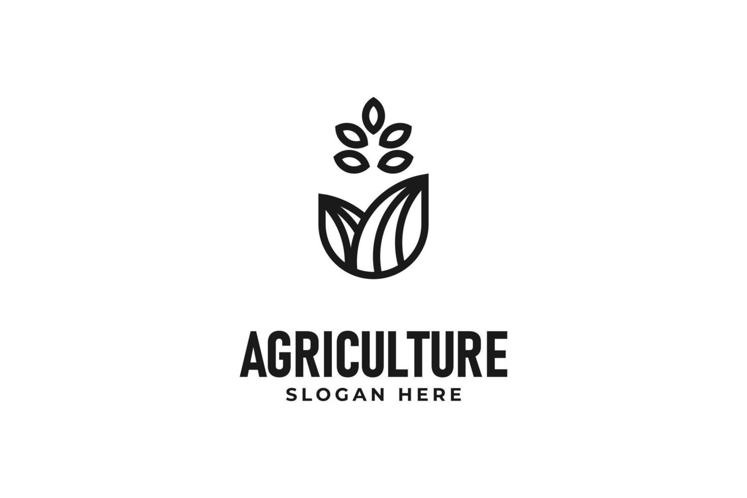 Agriculture logo design vector