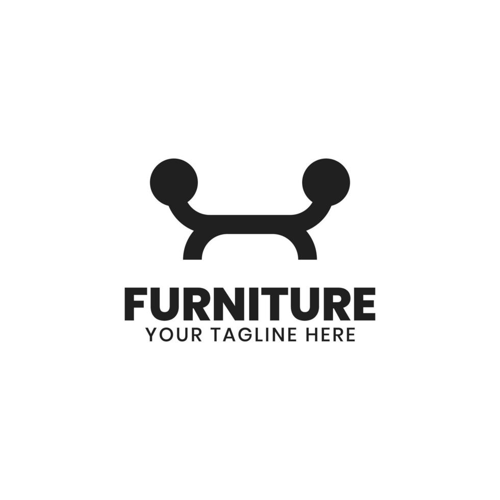 vector de diseño de logotipo de interiores y muebles modernos