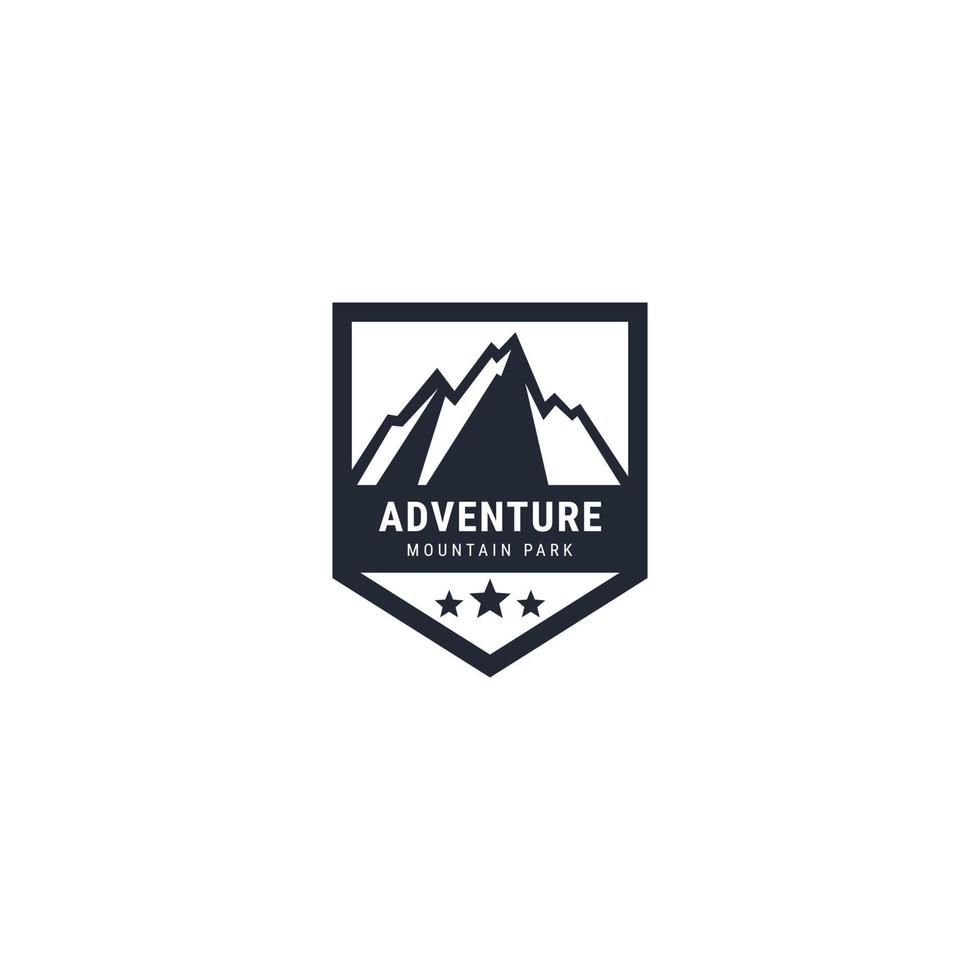 Adventure badge logo design vector