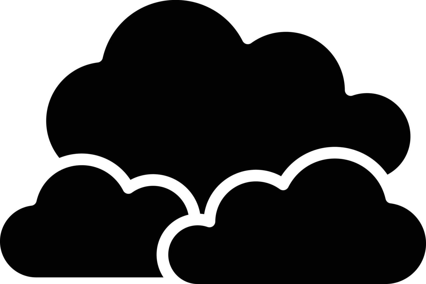 estilo de icono de nubes vector