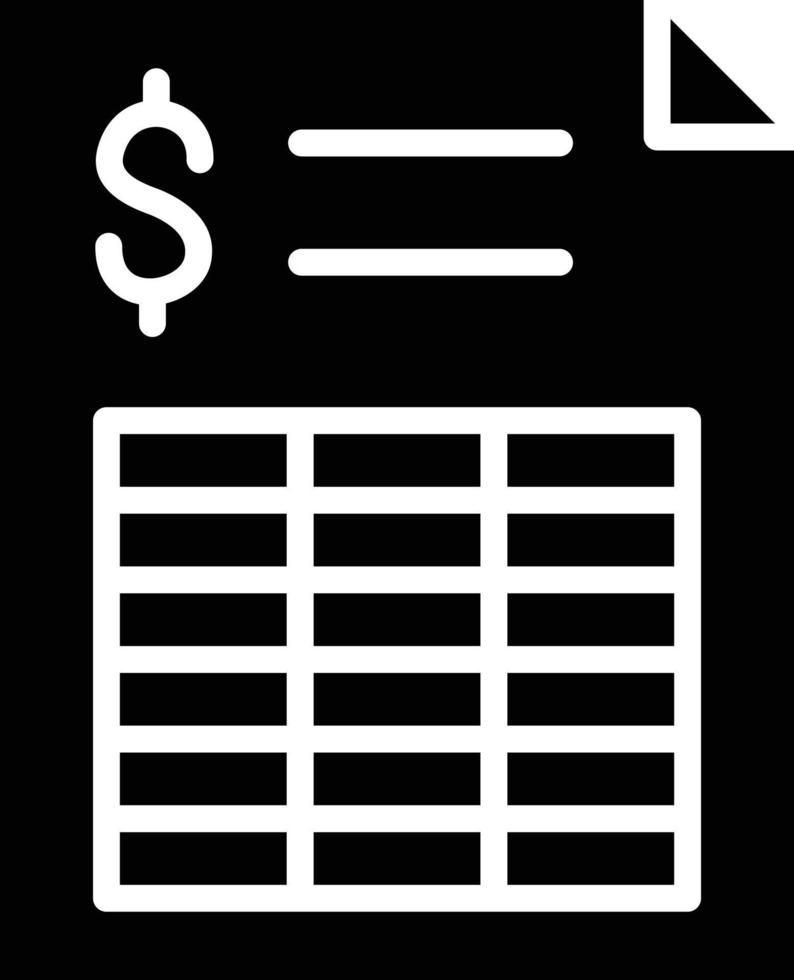 Spreadsheet Icon Style vector