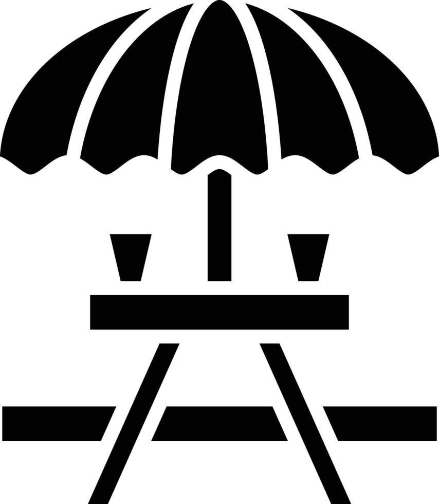 Picnic Table Icon Style vector