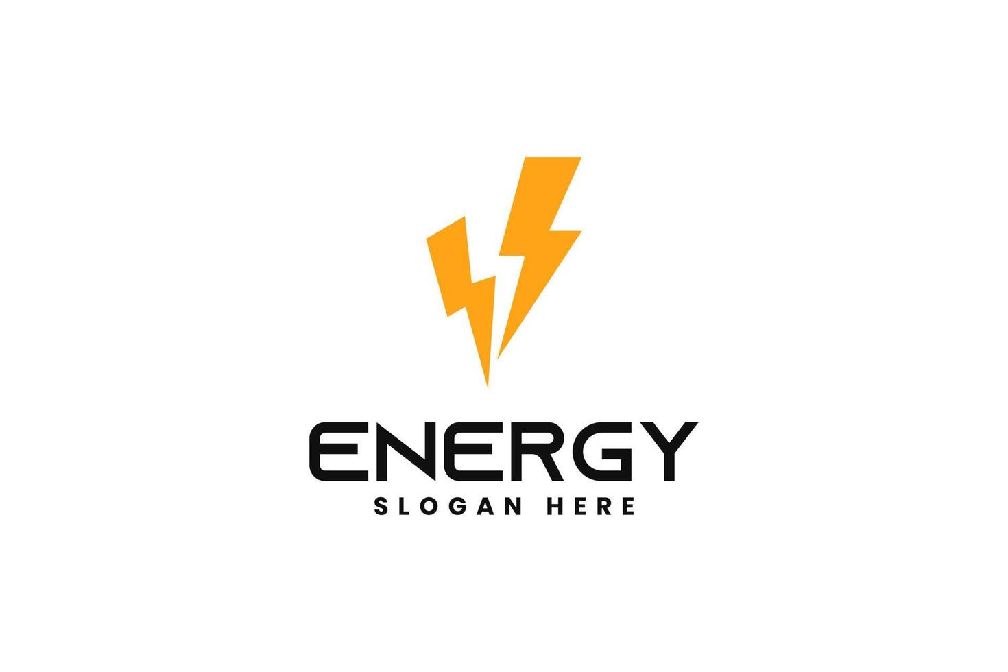 Flash thunderbolt energy logo design vector