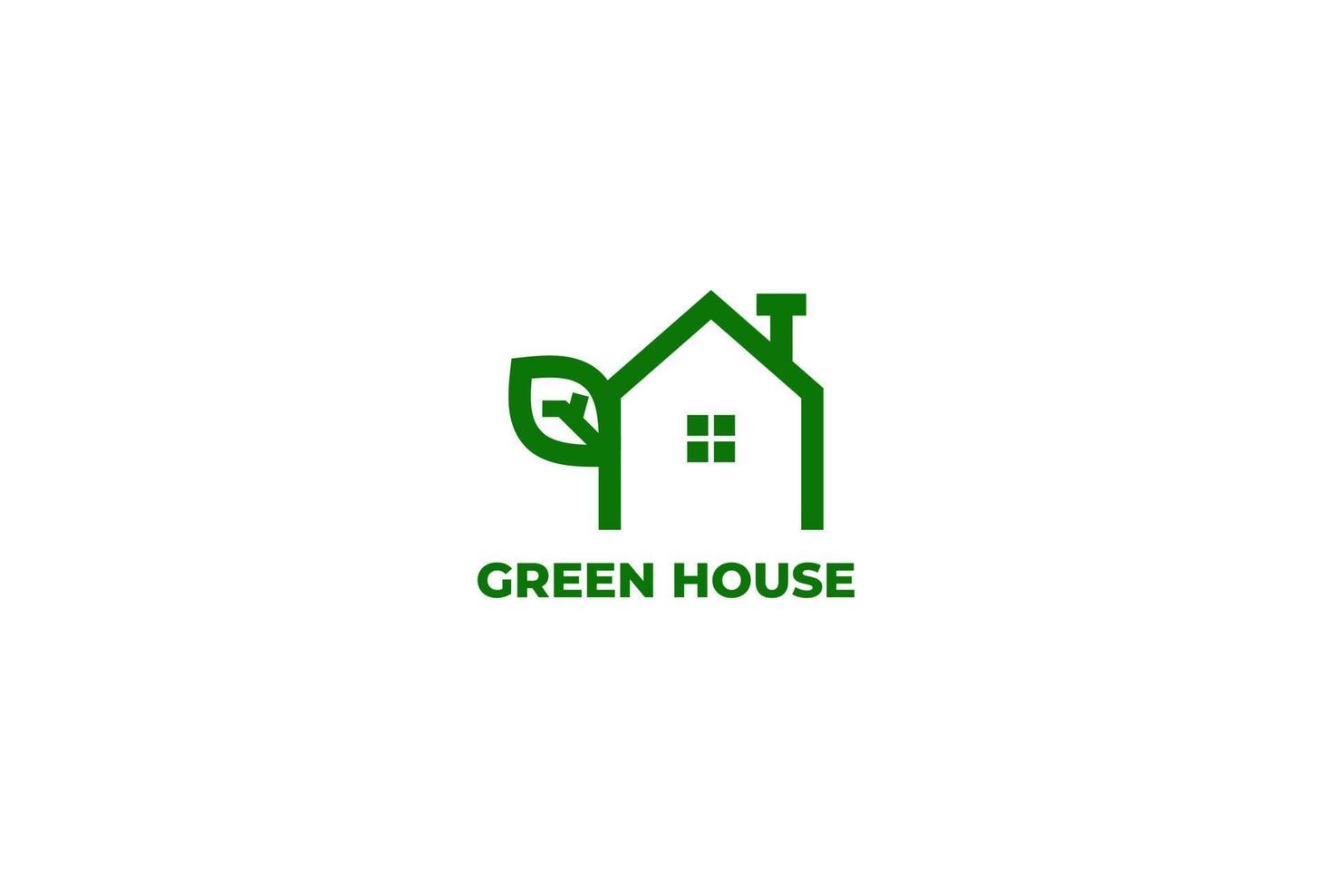 green house logo design vector