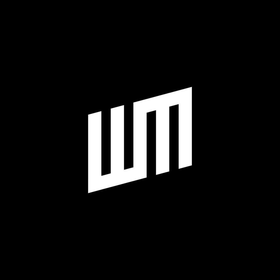 WM or W M letter logotype vector
