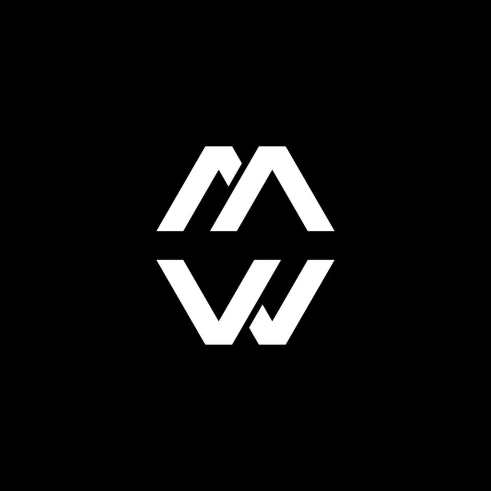 WM or W M letter logotype vector
