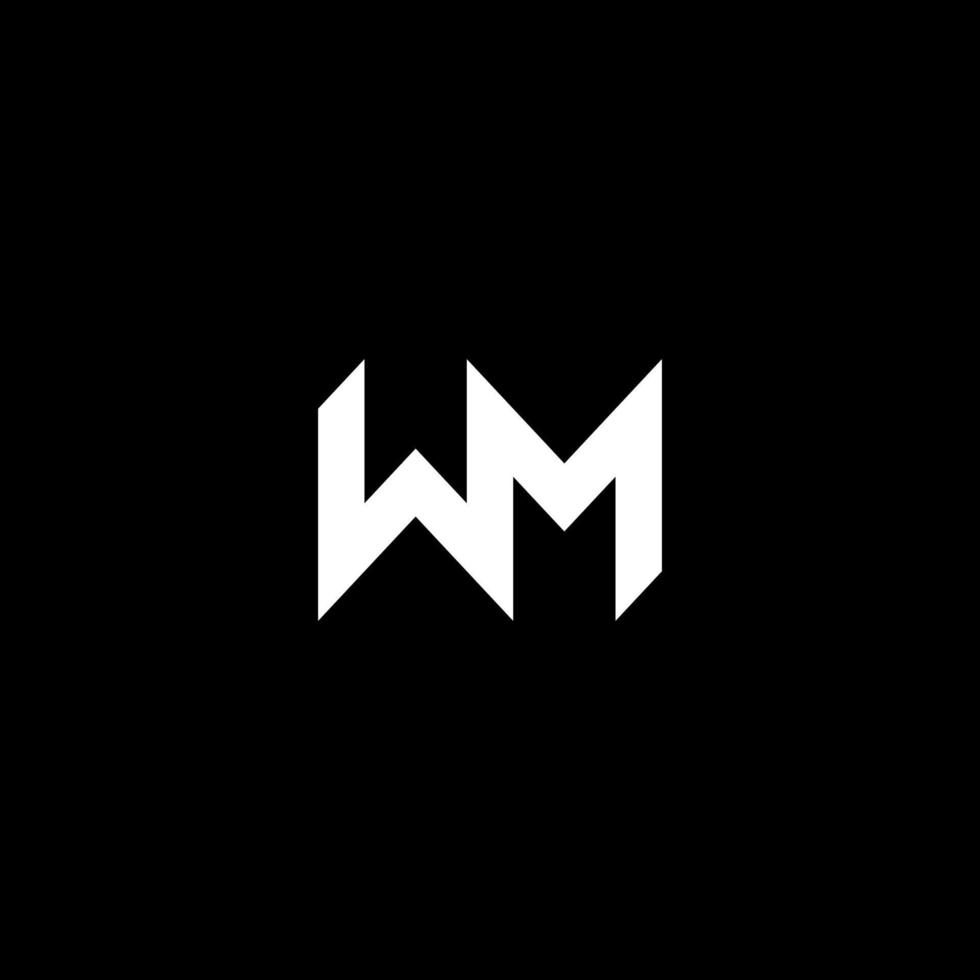 WM or W M letter logotype vector