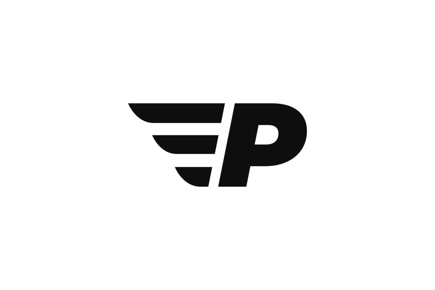 Initial letter wing logo design vector