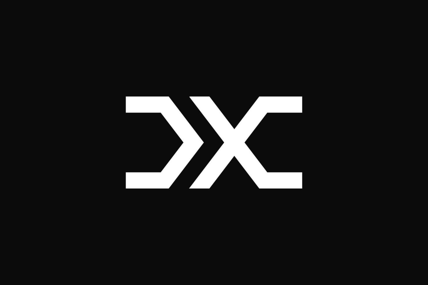 DX monogram logotype design vector
