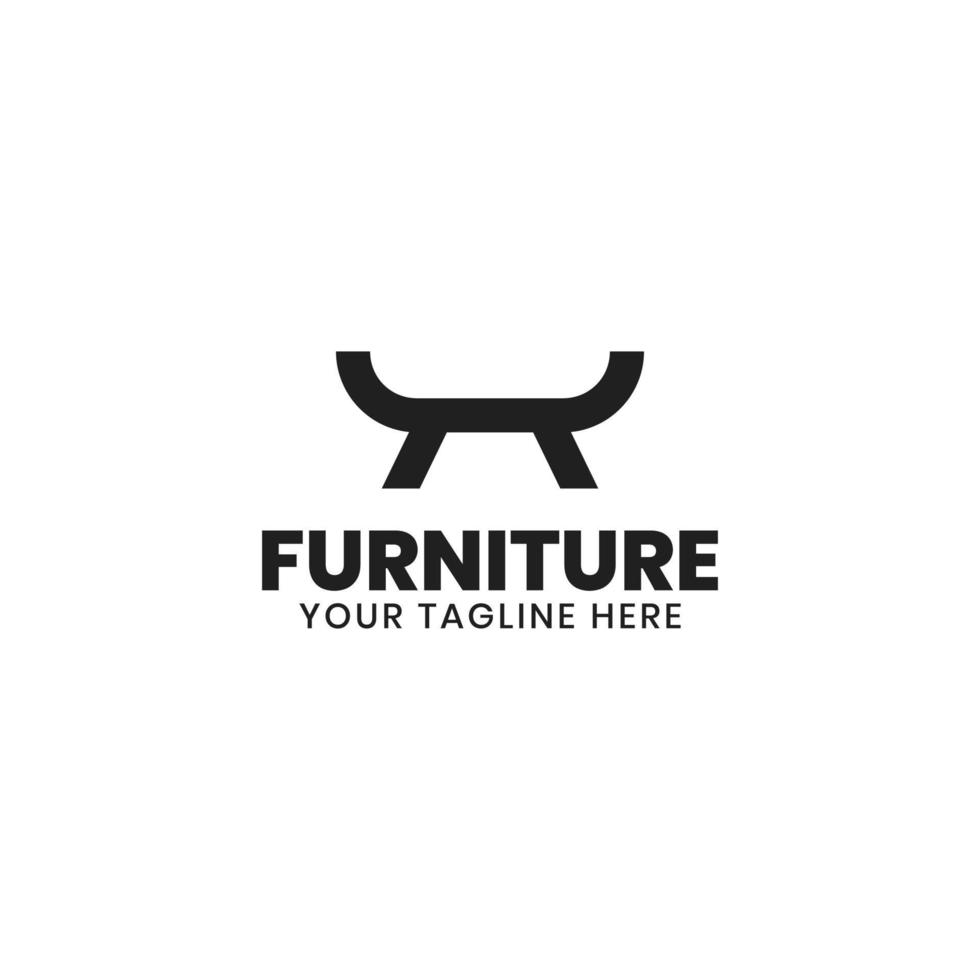 Modern interior and furniture logo design vector