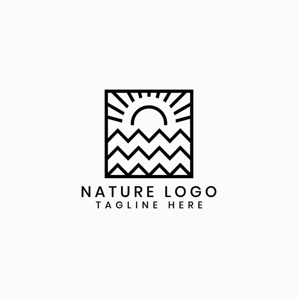 Tropical plant logo design vector