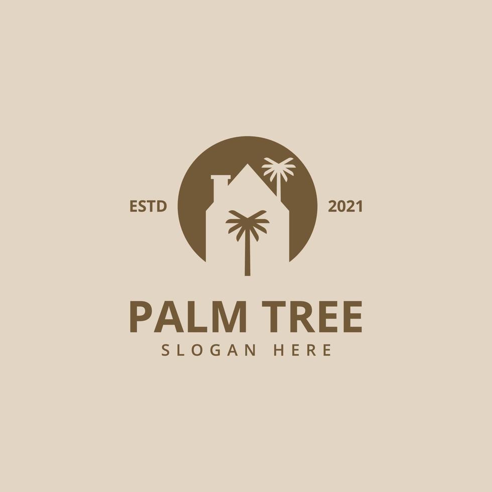 Palm icon logo design vector template