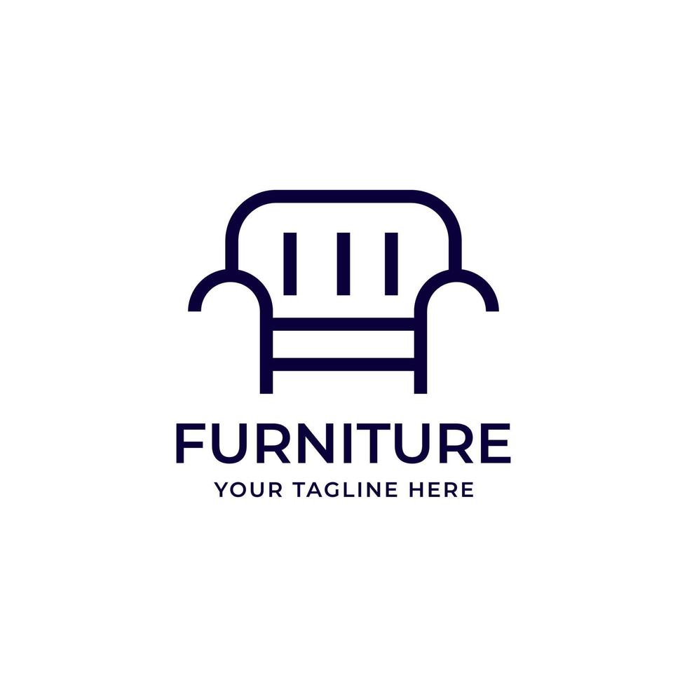 vector de diseño de logotipo de interiores y muebles modernos