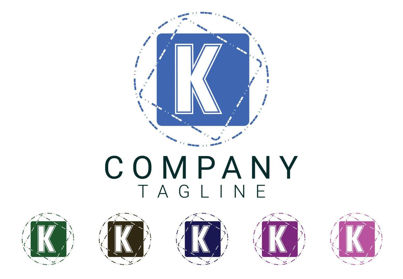 k letra nuevo logotipo y diseño de iconos vector