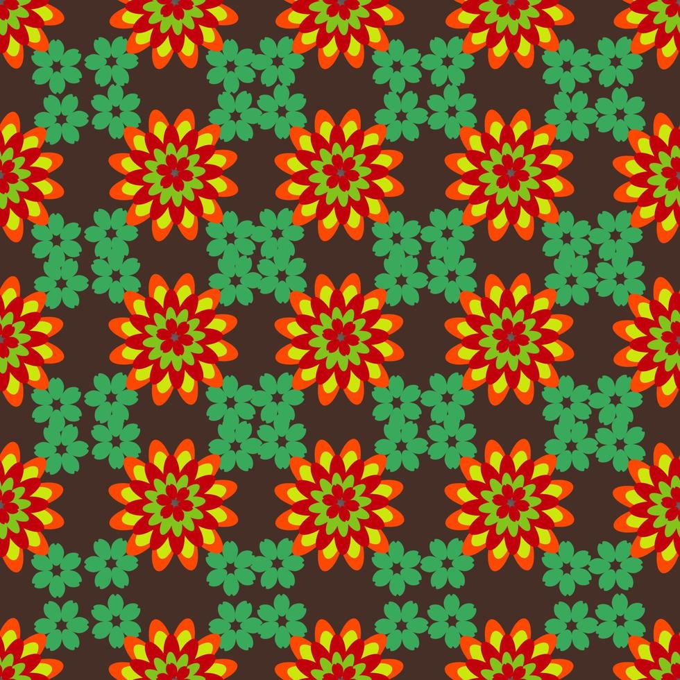 patrón de flores de colores vector