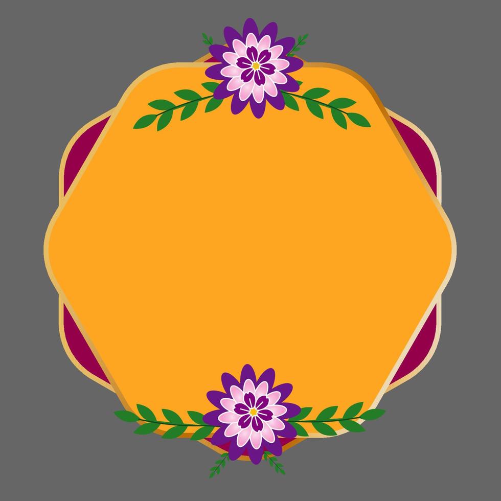 Colored Flowers Frame vector