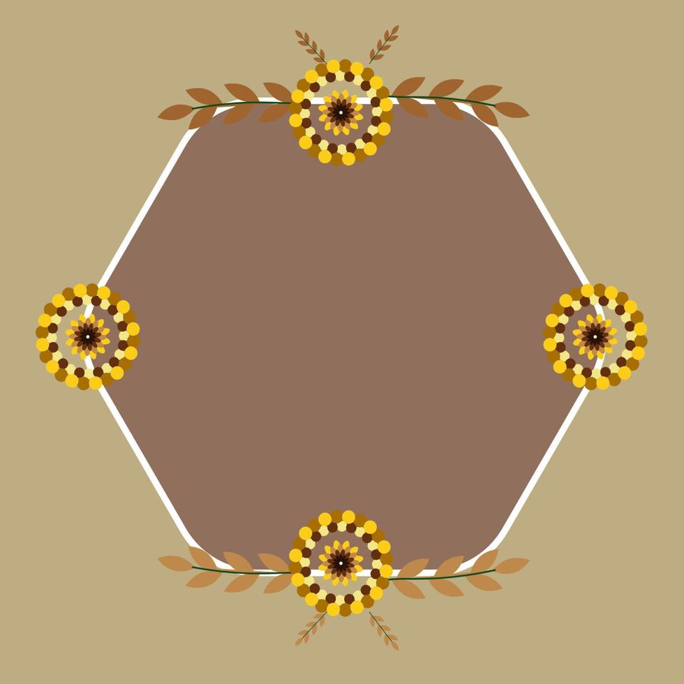 Colored Flowers Frame vector