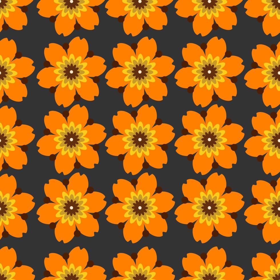 Colored Flowers Pattern vector
