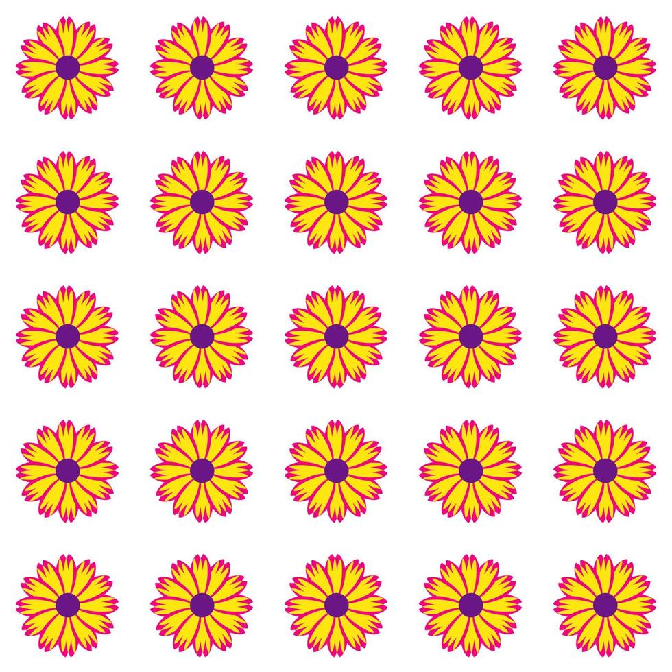 Colored Flowers Pattern vector