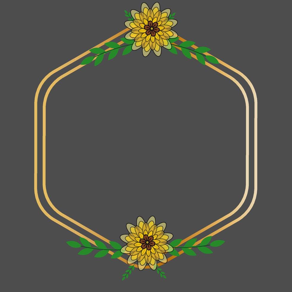 Colored Flowers Frame vector