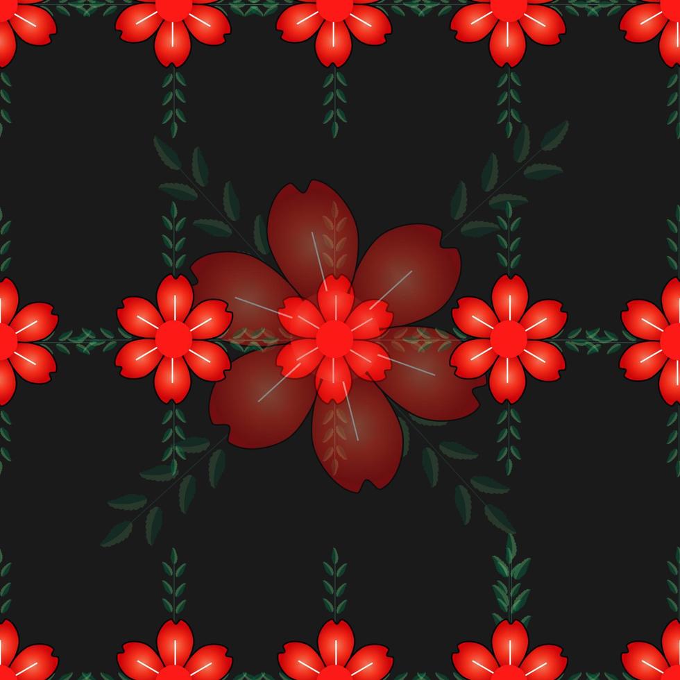 Colored Flowers Pattern vector