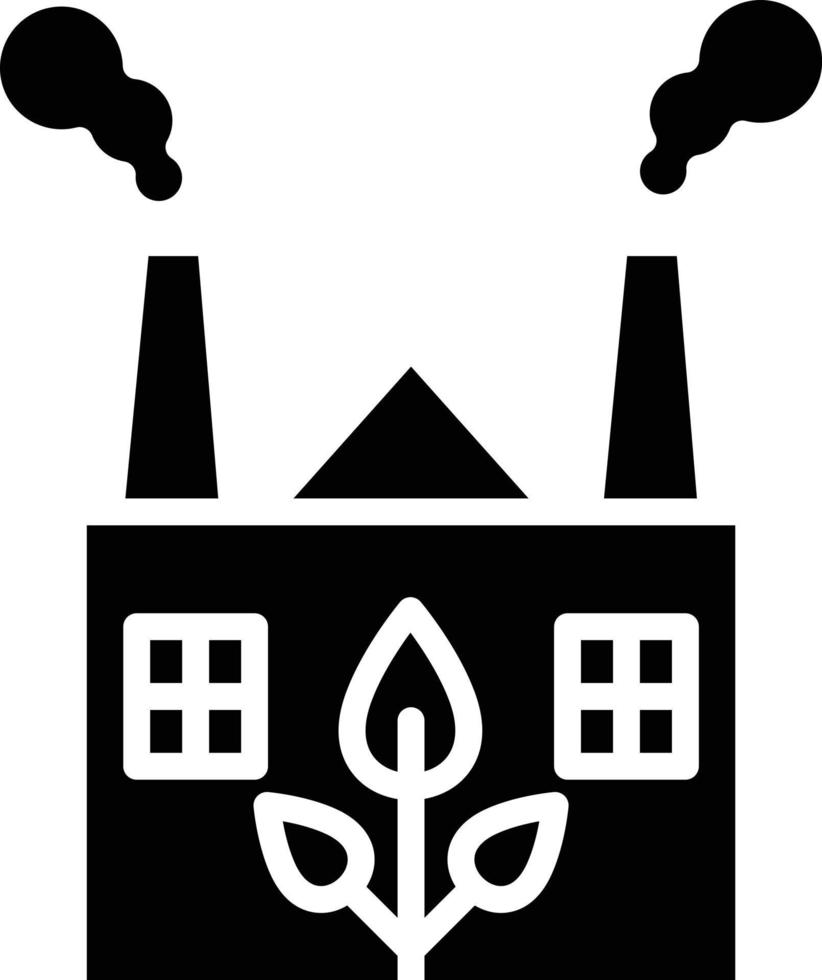 Eco Factory Icon Style vector
