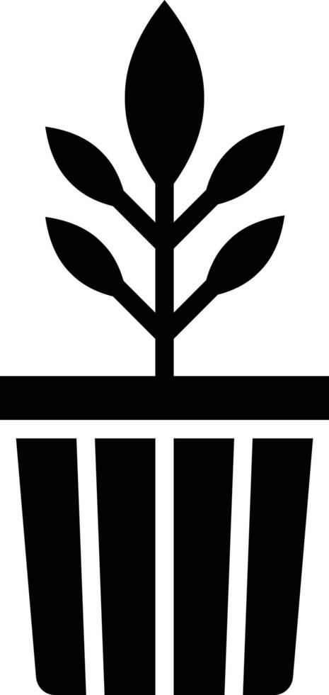 Plant Pot Icon Style vector