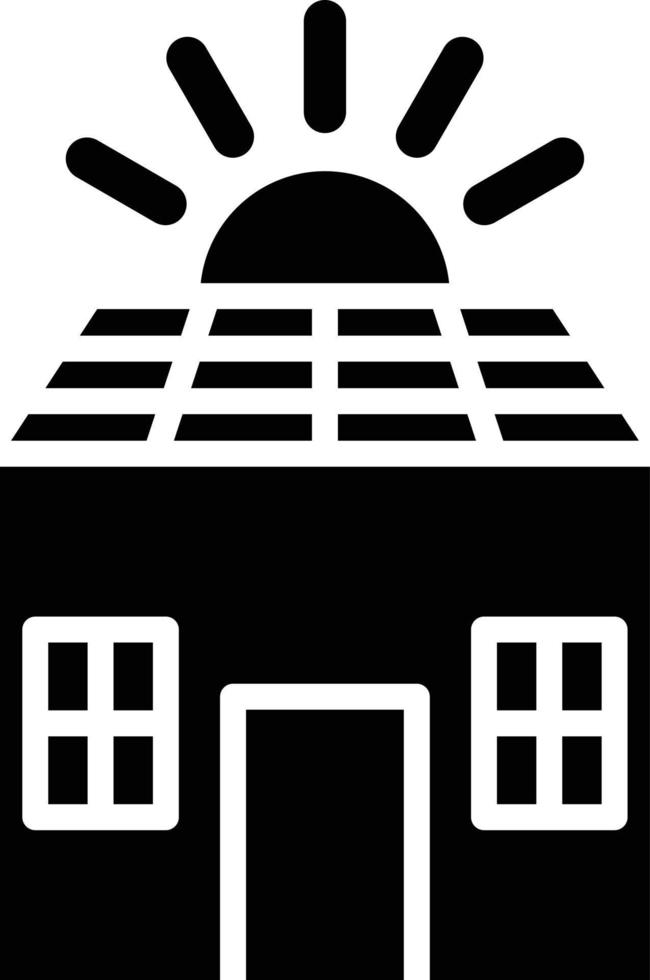 Solar House Icon Style vector