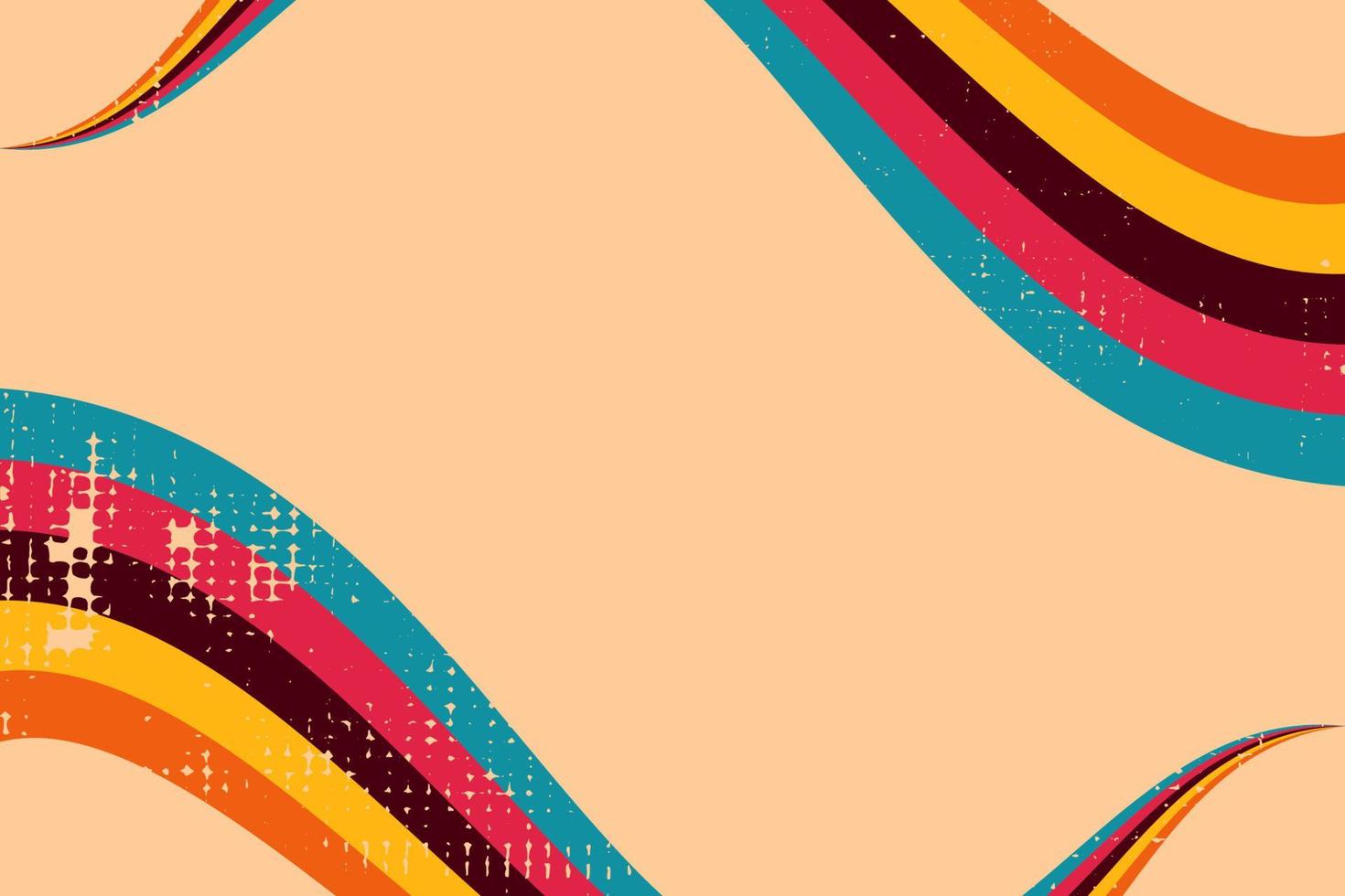 vector de fondo abstracto retro, diseño de rayas geométricas vintage, papel pintado clásico de líneas coloridas simples