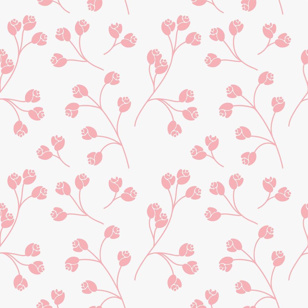 Seamless texture with floral background, pattern from flowers, botanical composition, wallpaper vector