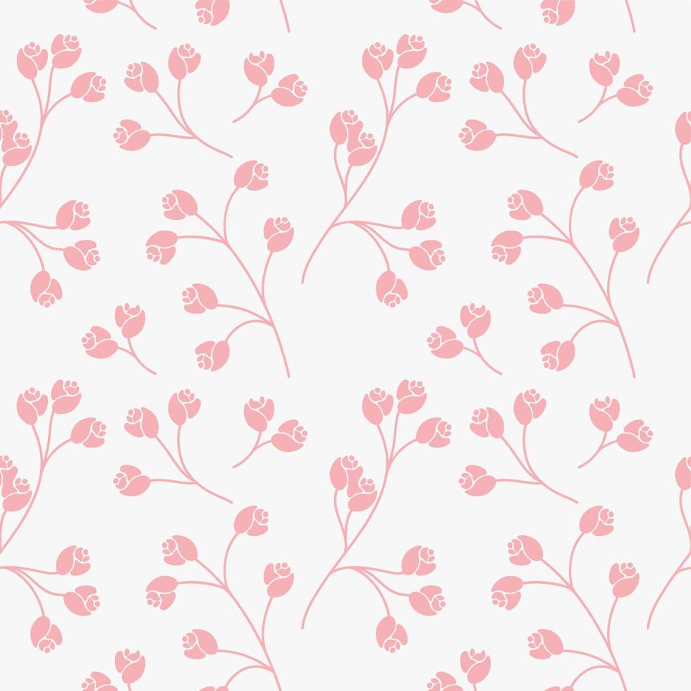 Seamless texture with floral background, pattern from flowers, botanical composition, wallpaper vector