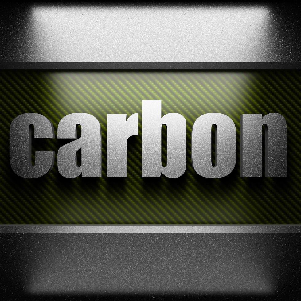 Iron  word on carbon photo