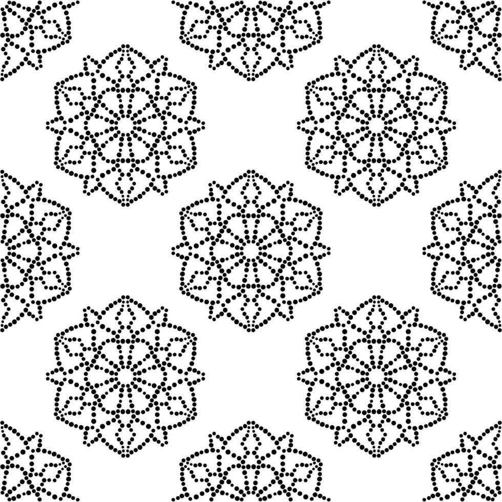 patrón sin costuras de fantasía con mandala ornamental. fondo de flor de garabato redondo abstracto. círculo geométrico floral. vector