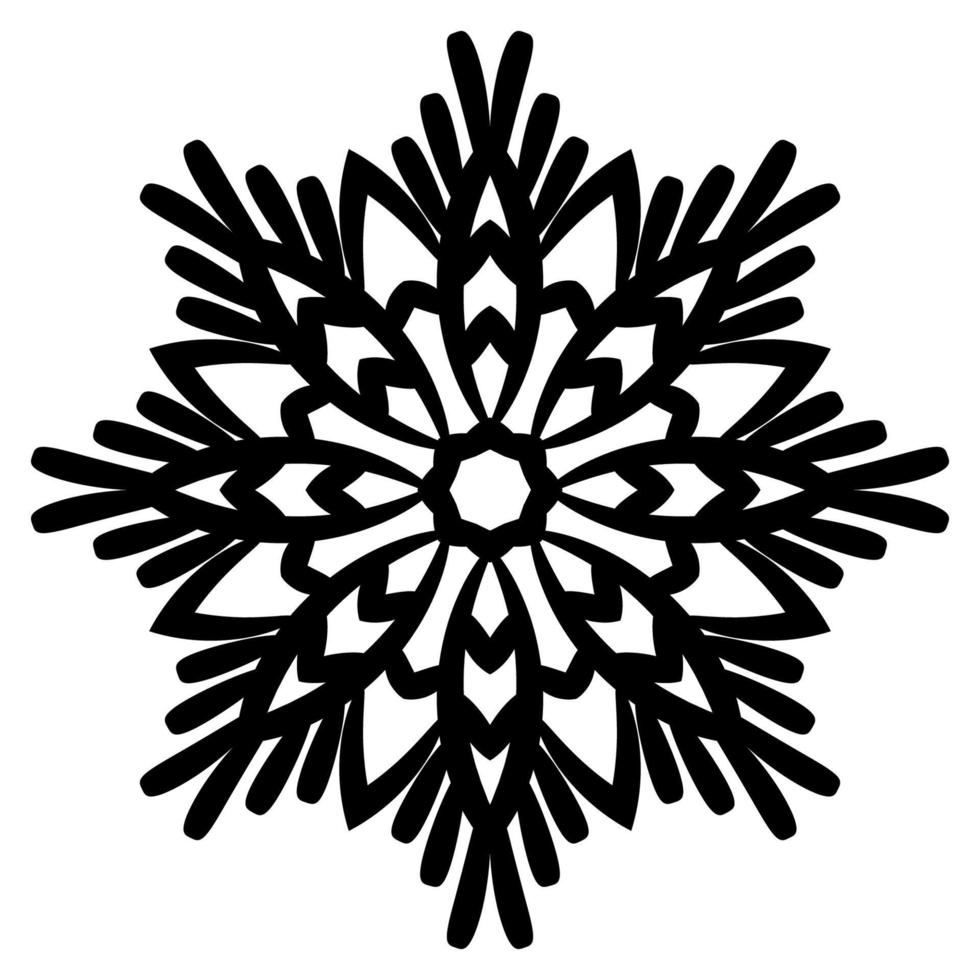Outline Mandala. Ornamental round doodle flower isolated on white background. Geometric circle element. vector