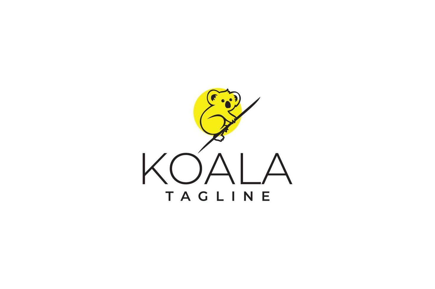 plantilla de diseño de logotipo de koala. ilustración vectorial vector