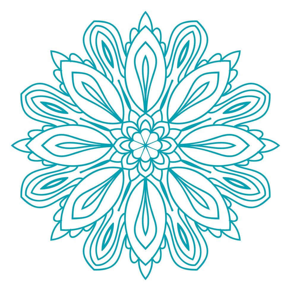Cute colorful Mandala. Ornamental round doodle flower isolated on white background. Geometric decorative ornament in ethnic oriental style. vector