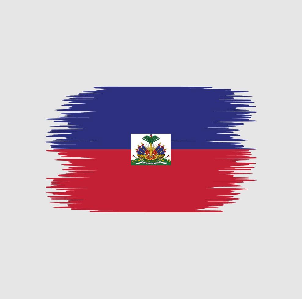Haiti flag brush stroke. National flag vector