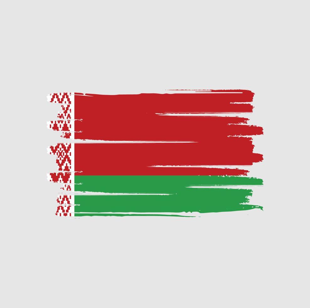 trazos de pincel de bandera de bielorrusia vector