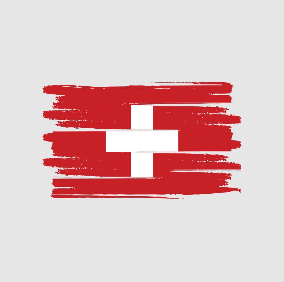 pinceladas de bandera suiza vector