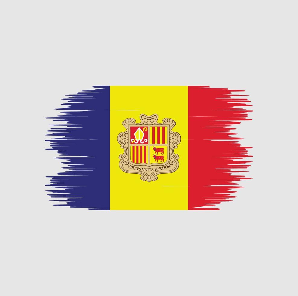 Andorra flag brush stroke. National flag vector