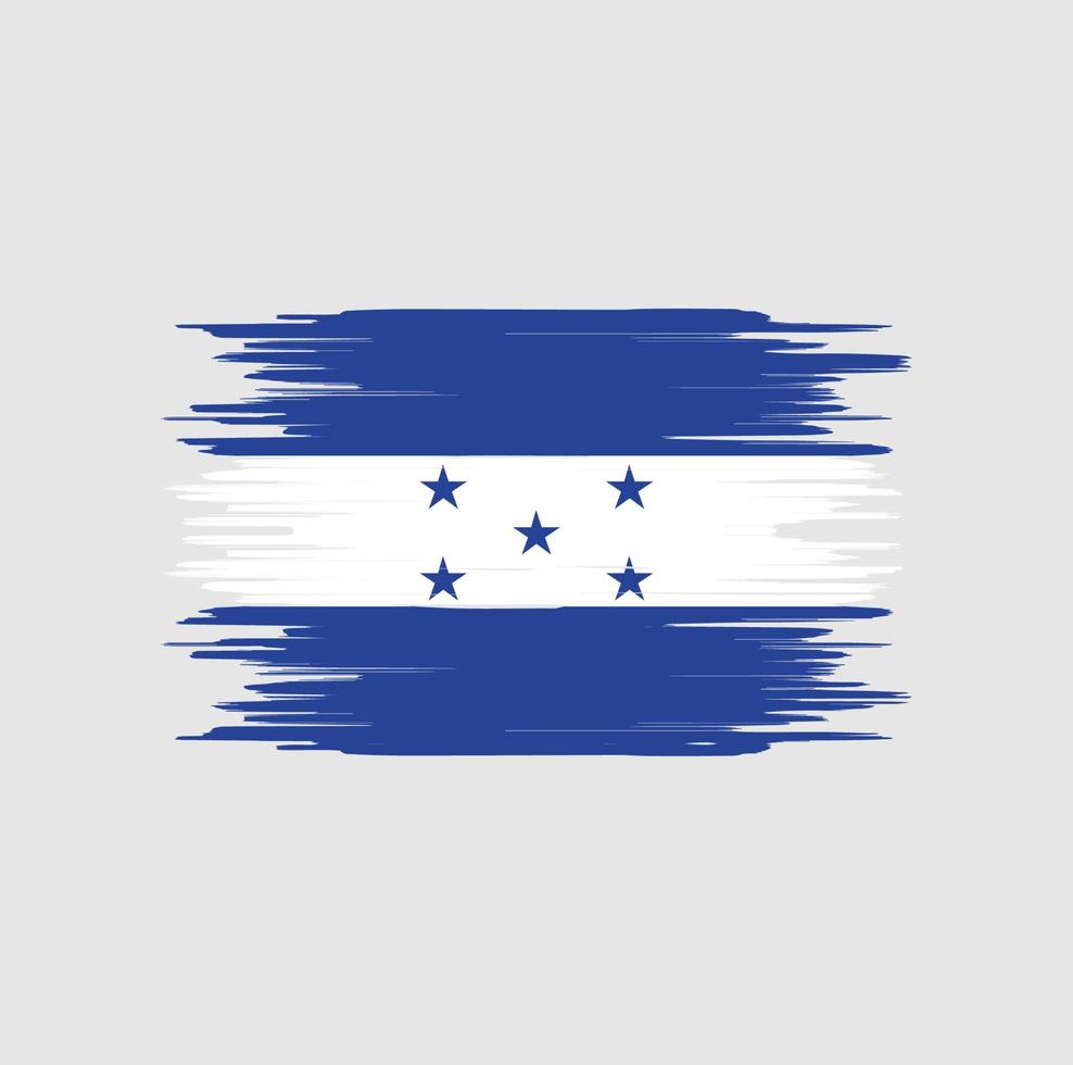 trazo de pincel de la bandera de honduras. bandera nacional vector