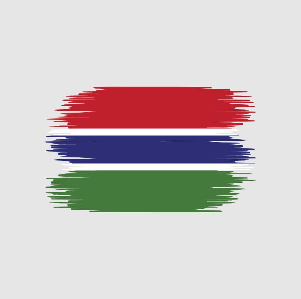 Gambia flag brush stroke. National flag vector