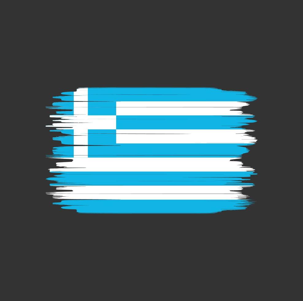 Greece flag brush stroke. National flag vector