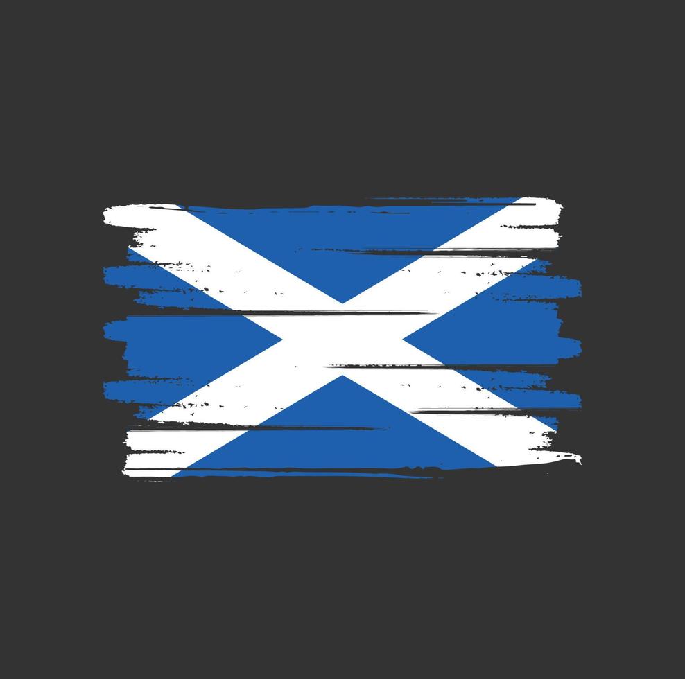 Scotland flag brush strokes vector