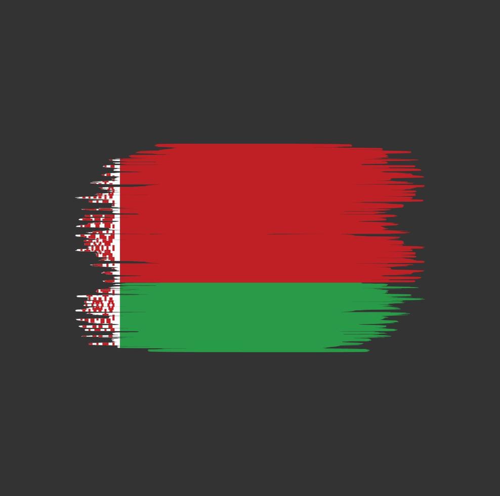 Belarus flag brush stroke. National flag vector