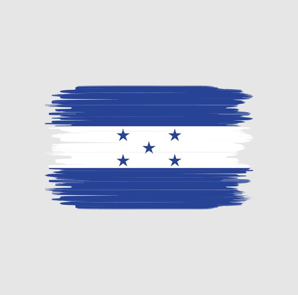 trazo de pincel de la bandera de honduras. bandera nacional vector